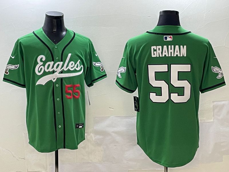 Men Philadelphia Eagles #55 Graham Green three generations Jointly Name 2025 Nike Limited NFL Jersey style 11